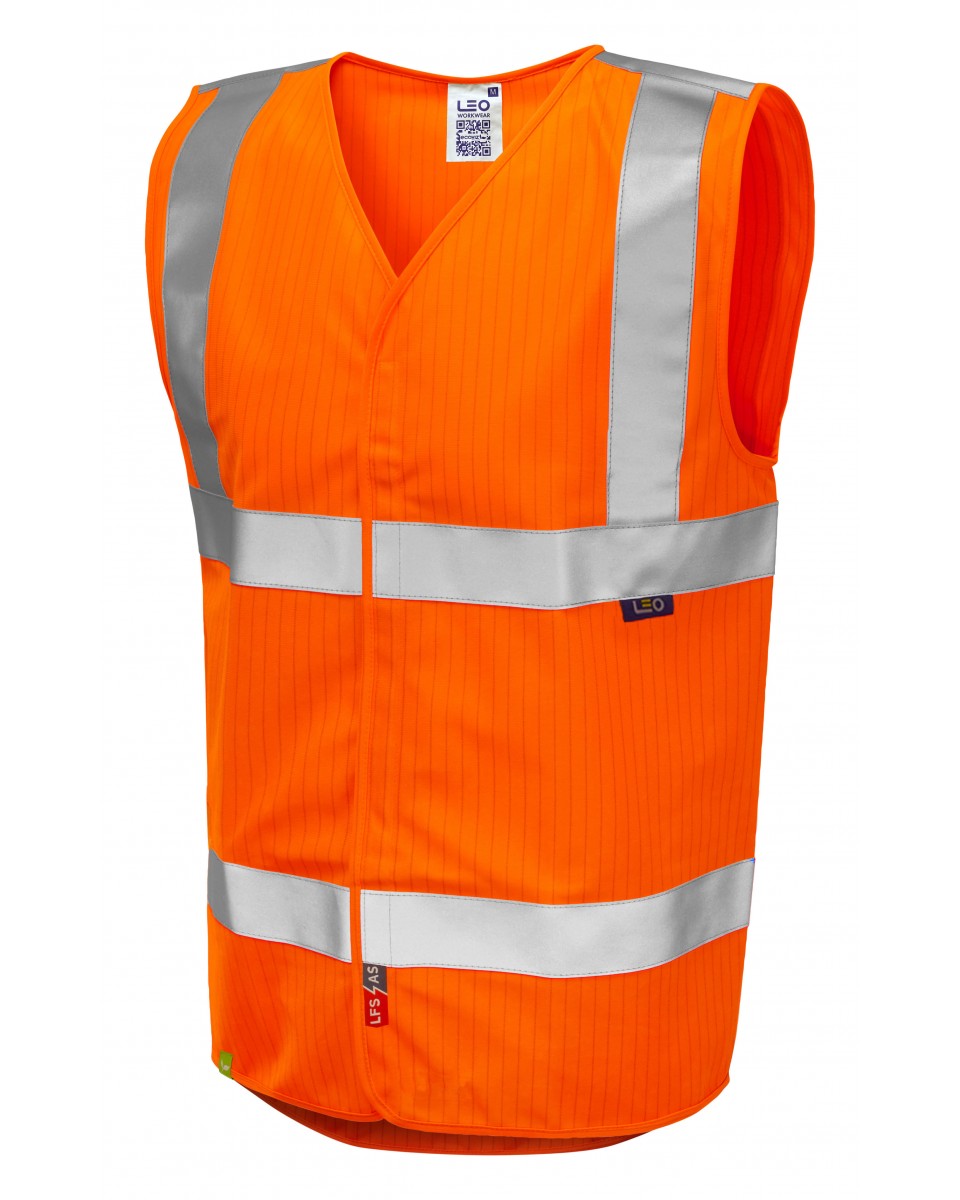 ERNST* Textile warning waistcoat, orange