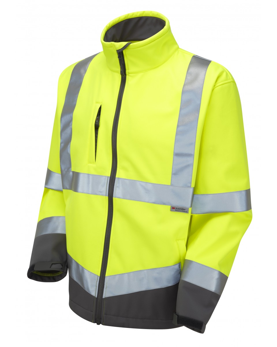 ISO 20471 Class 3 Softshell Jacket Yellow EcoViz