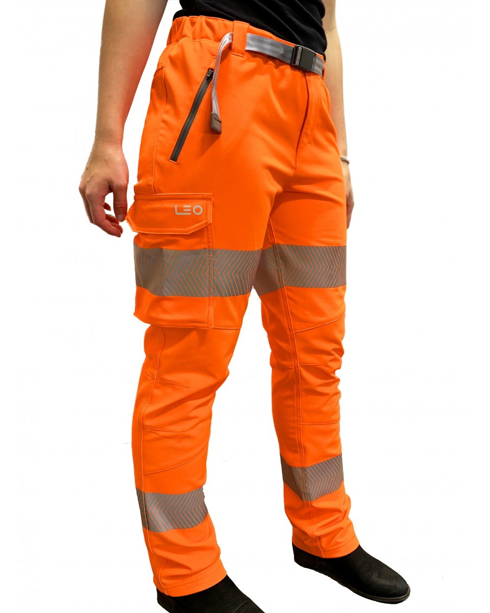 Cotton Reflective Trousers Men Multi-pocket Cargo Pants Men Road Work High  Visibility Workwear Orange Work Pants - AliExpress